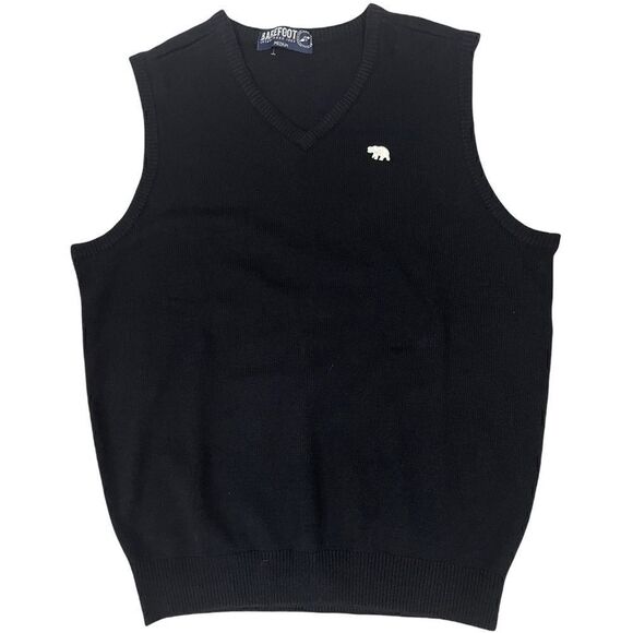 Baylor Bears Barefoot Campus Outfitters Black Sweater Vest golf Size Medium‎ - Picture 1 of 5